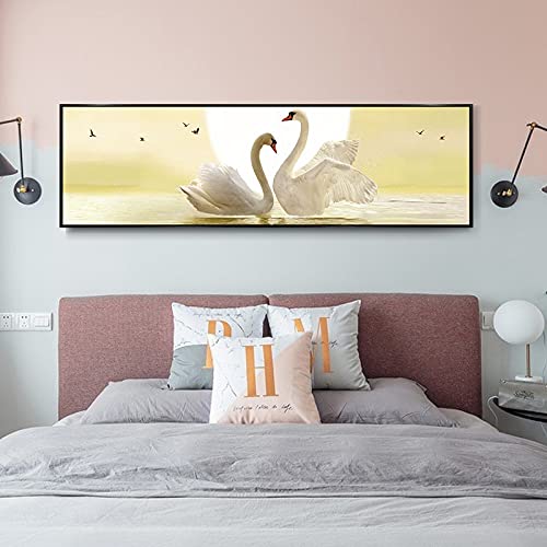 Peinture Diamant Anti Stress Grand Format Activité Manuelle Adulte Lac des Cygnes