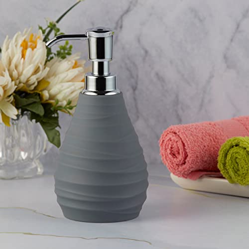 Image of Kookee Acrylic Soap Dispenser with Pump for Kitchen, Bathroom, & Wash Basin, Designer Refillable for Liquid Handwash, Shampoo & Lotion, Leakproof, Set of 1 (9912)