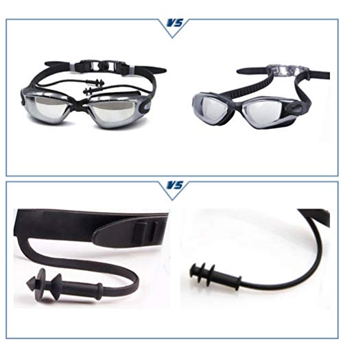 CLISPEED 2PCS Chapeamento Óculos de Natação Anti-Nevoeiro Óculos de Natação Adulto Equipamento de Na