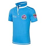 Nebulus Poloshirt Forward Herren, Polohemd mit Stickerei für Männer, Hemd Kurzarm Shirt Male