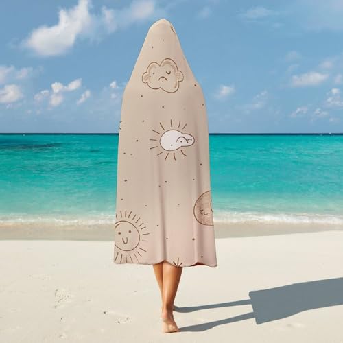 Couverture à capuche beige pour rester au chaud sans frissonner
