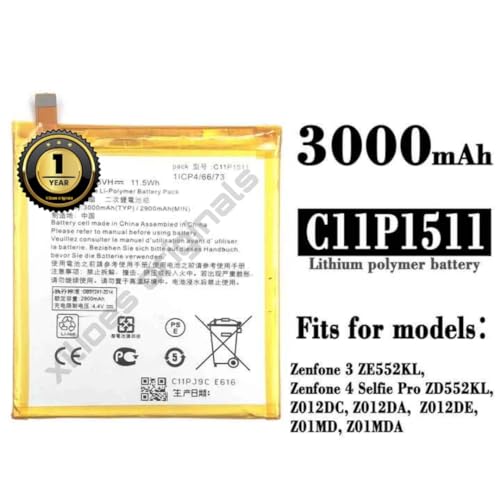 Image of C11P1511 Battery for Asus C11P1511 Zenfone 3 ZE552KL ZS570KL Z012DA / Z012DE C11P1511 (3000mAh) Battery 1 Year Warranty. **** (O241)