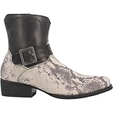 Dingo Mens Printed Print Harness Square Toe Zippered Casual Boots Ankle - Brown - Size 7 D