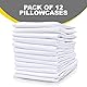 Pacific Bettwäsche Kopfkissen weiß 12 Stück Ohrpassstücke für T Größe, Polyester-Mischgewebe, weiß, Standard