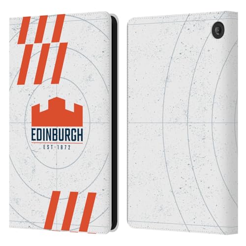 Protection Amazon Fire 7 2022 étui portefeuille cuir Edinburgh Rugby Blanc