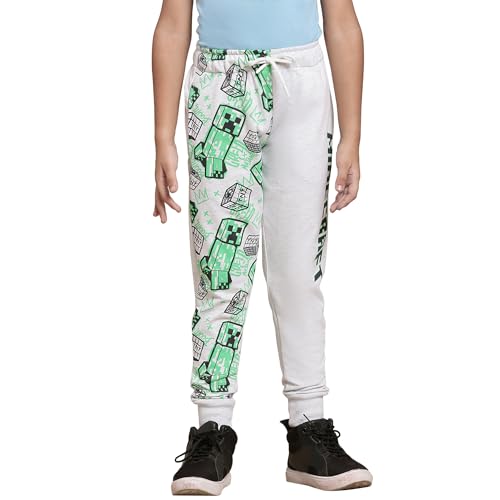 Image of Kidsville Minecraft Printed Regular Fit Grey Ploycotton Boy's Jogger