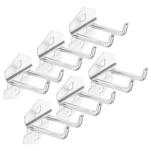 Unomor Garage Wall Hooks 6 Pack Utility Hangers Pegboard Hooks Assortment Key Holder Easy to Install