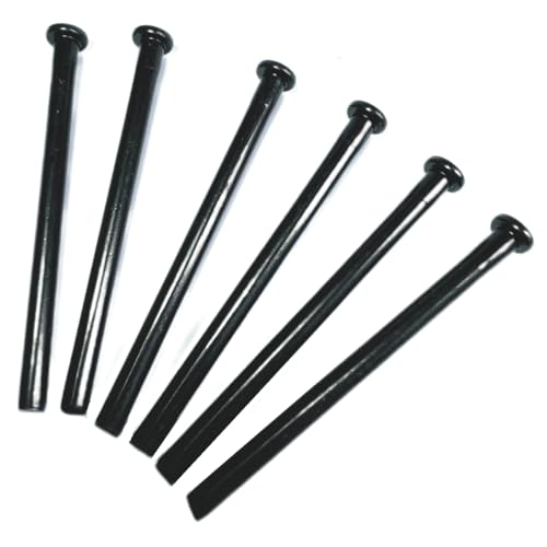 ZDingTech 6pcs 3.5 inch Interior Door Hinge Pins for Doors 3.5 Inches Oil Rubbed Bronze Pins Screws Replacement Closing Black