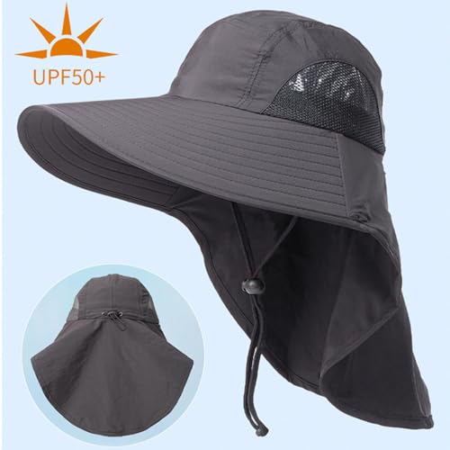 TopHomer Chapéu de pesca opcional de 6 cores, chapéu de proteção solar de aba larga FPS 50+ para aca