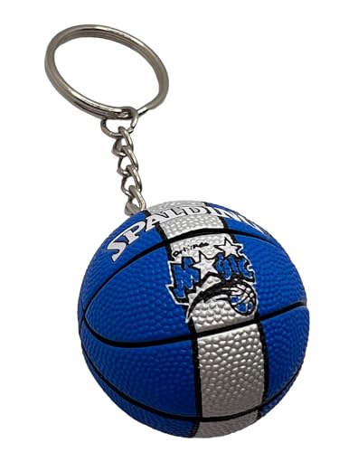 Bola de llavero compatible con la NBA Magic en estuche de color Unicornio Basket Gadget Accesorios Idea regalo hombre mujer niño colgante creativo 3D, turquesa, Talla única