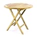 Produktbild Divero Gartentisch Balkontisch Tisch Esstisch Holz Teak klappbar Ø 80 cm rund Natur