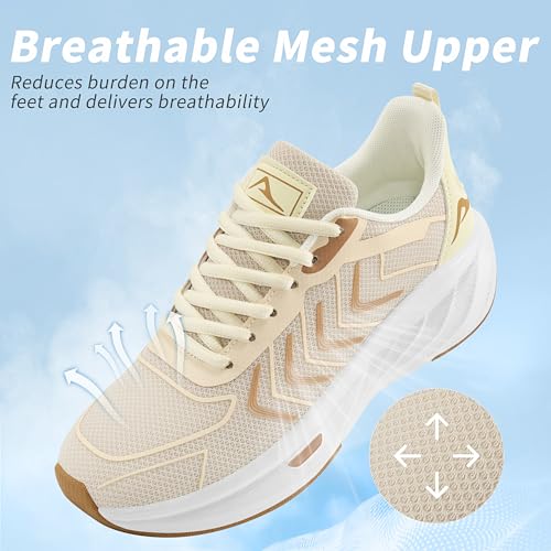HARENCE Womens Sneakers Tennis Shoes: Comfortable Breathable Non Slip Athletic Walking Running Shoes for Gym Workout Cross Training3