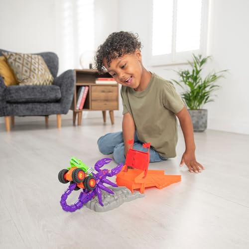 Teamsterz Beast Machines Monster Jaws Scorpion Slam | Scorpion Car Launcher And Car Track Set | Monster Cars Playset With Die-Cast Car | Kids Play Figures And Vehicle Toy Transporter| Ages 3+ - Image 2