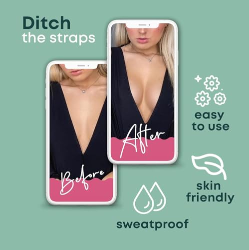Boob Tape Boobtape for Breast Lift | Includes Nipple Covers | Body Tape for Push up & Shape | Works Great with Sticky Bra Backless Bra or Strapless Bra | Waterproof Sweat-Proof - Thumbnail 3