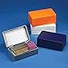 Globe Scientific 513072N ABS Plastic Cork Lined Slide Storage Box for 12 Slides, Orange