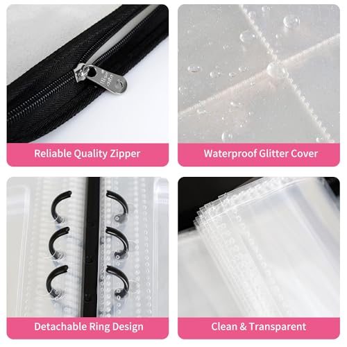 KIKIGOAL Transparent Jewelry Storage Book Jewellery Organiser with Pockets Earring Storage Jewelry Display Book Album with 80 Grids+30 pcs PVC Bags (80 Grids+30 pcs 6 * 8 PVC Bags) … - Cosy Home Interiors KIKIGOAL Transparent Jewelry Storage Book Jewellery Organiser with Pockets Earring Storage Jewelry Display Book Album with 80 Grids+30 pcs PVC Bags (80 Grids+30 pcs 6 * 8 PVC Bags) … - Image 6