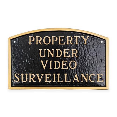 Plaque Property Under Video Surveillance pour sécuriser votre maison et jardin