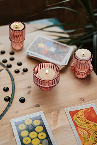 Vixdonos Glass Candlestick Holders Tealight Candle Holders For Table Centerpieces, Wedding Decor And Dinner Party (3 Pcs, Reddish Brown) #TOP6