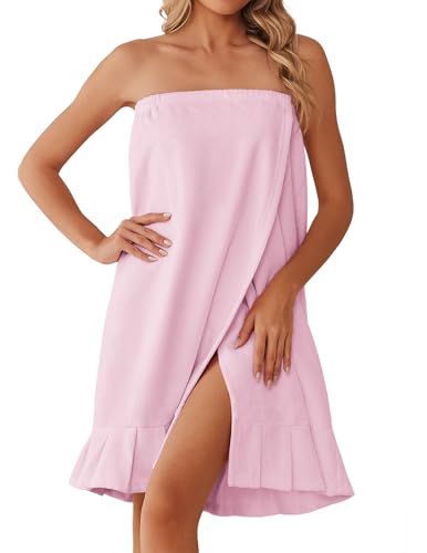 Ekouaer Towel Wrap for Women With Velcro Ruffle Wrap Robes - image 1