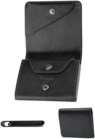 （23:30時点） [ファブリツィオ] 財布 メンズ レディース 2つ折り 小銭入れ ミニ財布 小さい 薄い コンパクト 柔らかい 使いやすい イタリアン レザー 一流の革職人が作る 本革 (ブラック)