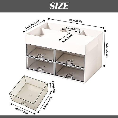 Bymivofen-Organizer-Scrivania-Storage-Office-Organizer-Organizzatore-Multifunzionale-di-Stoccaggio-Trucco-Scuola-Home-Office-per-Bambini-Bianco