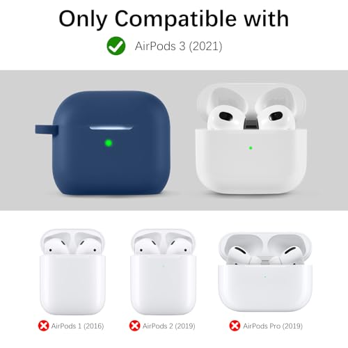 Image of VISOOM Case for Airpods 3 Pink Airpods 3rd Cases 2021 Silicone for iPod 3 Earbuds Case Cover Women Wireless Charging Case with Accessories Girl Bling Keychain for Apple Ear Buds 3rd Generation