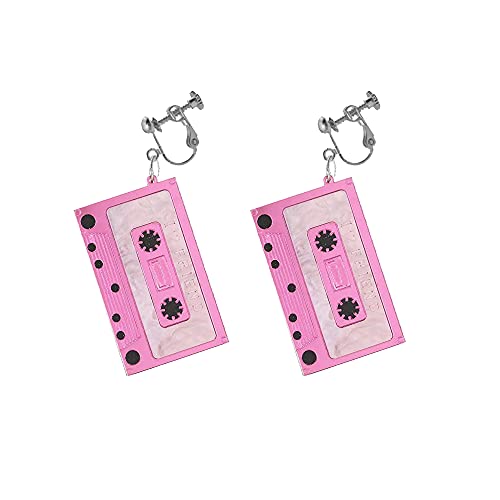 Aretes Clip On Retro 80s Acrílico Ligero