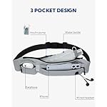 WATERFLY Running Belt Fanny Pack: Runner Marathon Jogging Waist Pack Sport Workout Exercise Fitness Phone Holder Belt for Men Women Jogger Slim Waistband Black - Image 3