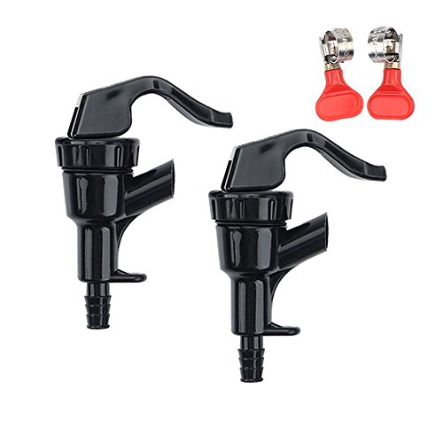 FERRODAY Pinic Beer Faucet Liquid Dispenser Tap for Beer 2Pcs (Black)