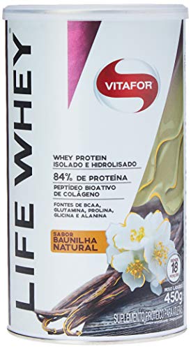 Life Whey Protein Isolado e Hidrolisado - 450G Baunilha Natural - Vitafor, Vitafor