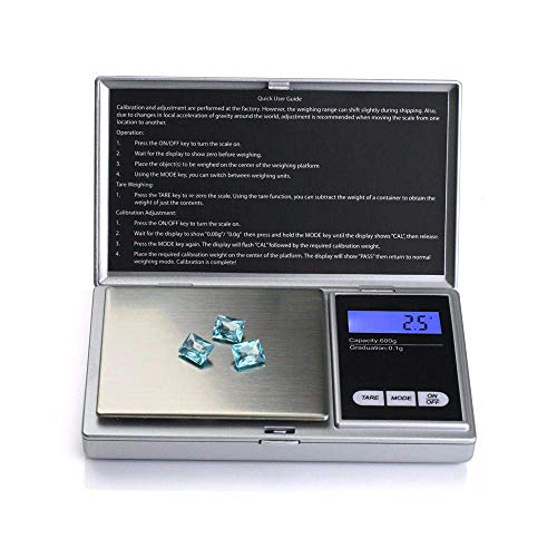 Digitale Taschenwaage, Medizin-Elektronische Waage, Schmuckwaage, 0,01 G, Mini-Miniaturwaage, Taschenwaage, -500 g/0,01 g