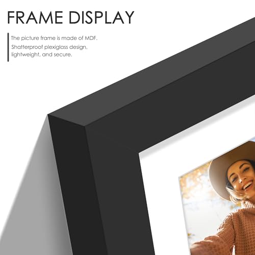 Image of DUENPY 10.5x13 Picture Frame 5-Opening 3.5x5 Collage Picture Frame Displays Five 3.5x5 inch Photos Collage Wall Decor Wall Hanging or Tabletop Black