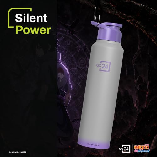 Image of Water Bottle 950ml Stainless Steel Sports /Fridge Bottle with Sipper Cap | 1-Year Warranty | Single Wall| For Home, Office, Gym, Travelling | Lightweight | Naruto Ninja | Light Grey