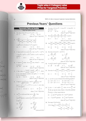 Image of MTG 48 + 24 Years JEE Main (2025-2002) and JEE Advanced (2025-1978) Chapter-wise Topic-wise Previous Years Solved Papers Mathematics Book | PYQ Question Bank For 2026 Exam