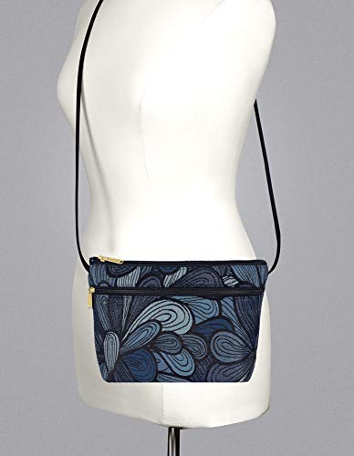 Image of Danny K. Women's Tapestry Zipper Purse Crossbody Handbag, Adjustable Cord, Handmade in USA
