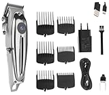 ADLER Tagliacapelli – Precisione Professionale, Display LCD per Batteria, 6 Accessori