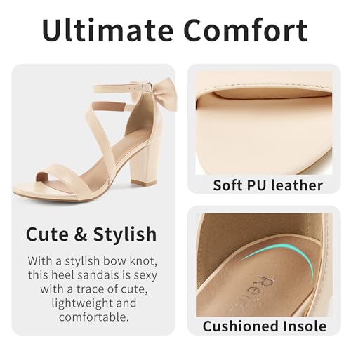 Image of Reimferce Womens Comfortable Heels for Wedding: No Blisters & Sore Feet by 40% Better Shock Absorption During Wedding - 8-Hour Keeping Pain-Free for Brides & Bridesmaids