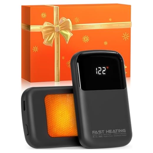 Rechargeable Hand Warmers 3200mAh with Temp & Battery Display, Pocket Electric Heater Gift for Men & Women, Office, Travel, Summer AC Use