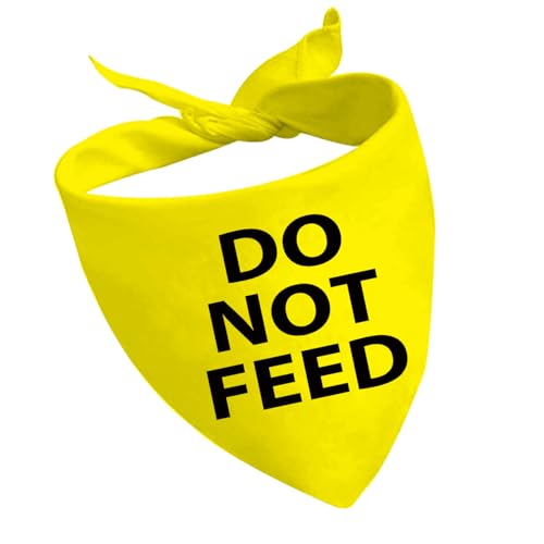 CENWA 1 Piece Do Not Feed Dog Pet Bandana Warning Dog Feed Allergies Medical Alert Dog Bandana (do not feed UK)