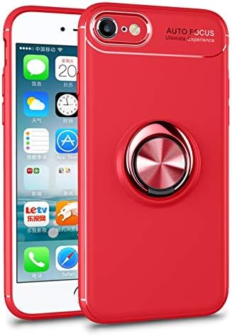 SORAKA Case for iPhone SE 2020/iPhone 8/iPhone 7 with 360 degree rotation Ring Stand Soft Slim Fit Silicone Case Shockproof Anti-fingerprint Case with Metal Plate for Magnetic Car Phone Holder
