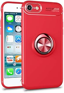 SORAKA Case for iPhone SE 2020/iPhone 8/iPhone 7 with 360 degree rotation Ring Stand Soft Slim Fit Silicone Case Shockproof Anti-fingerprint Case with Metal Plate for Magnetic Car Phone Holder