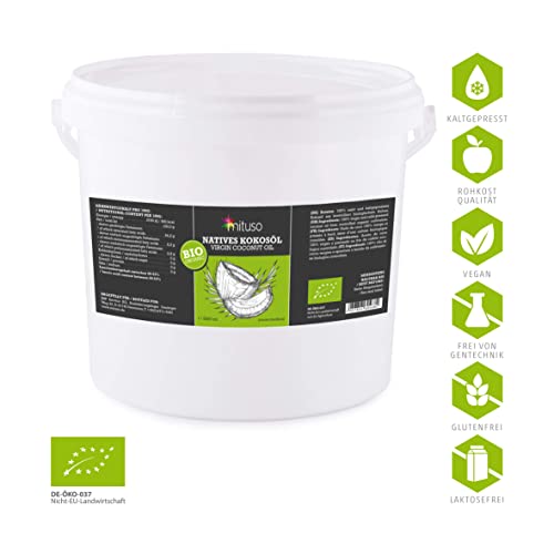 mituso Bio Kokosöl, nativ, 1er Pack (1 x 5L) im Eimer