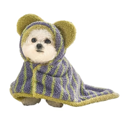 Soft Dog Bathrobe, Puppy Sleeping Cape, Absorbent Pet Robe and Towel for Swimming, Bathing, Walking, Grooming, Sleeping and Wint
