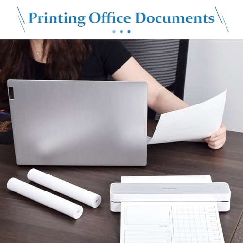 Papel térmico A4 ATOMUS de 6 rollos de 8.27 pulgadas para imprimir sin tinta ni manchas 6