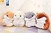 YunNasi 2 in 1 Hamster Kuscheltier Plüschtier Hamster Kissen mit Kuscheldecke Super Süßes Geschenk für Kinder und Freundin 50cmX30cm (Hellbraun)