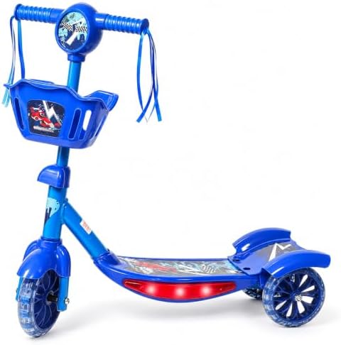 Patinete com Cesta Luz e Som Azul, DM Radical