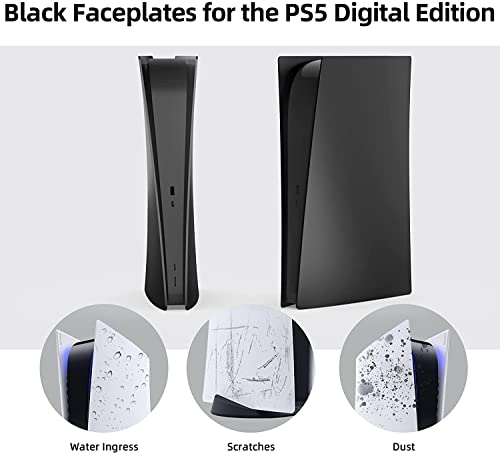Image of New world Faceplate for PS5 Digital Edition, Replacement FacePlate for PS5 Digital Edition (Black)
