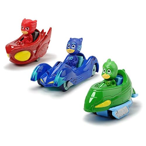 Set 3 vehículos de metal 7cm de Pj Masks (Dickie 3143000)