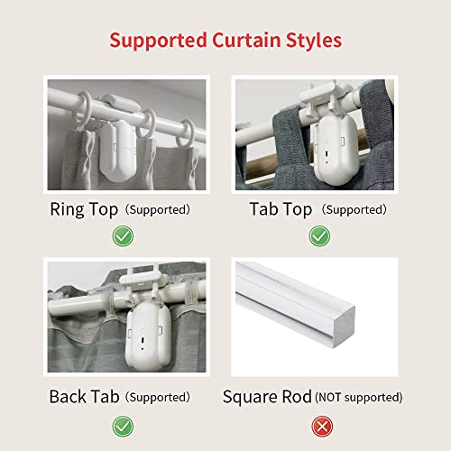 Switchbot Curtain Smart Electric Motor - Wireless App Or Automate Timer Control, Add Switchbot Hub Mini To Make It Compatible With Alexa, Google Home, Homepod, Ifttt (Rod, White) #TOP7