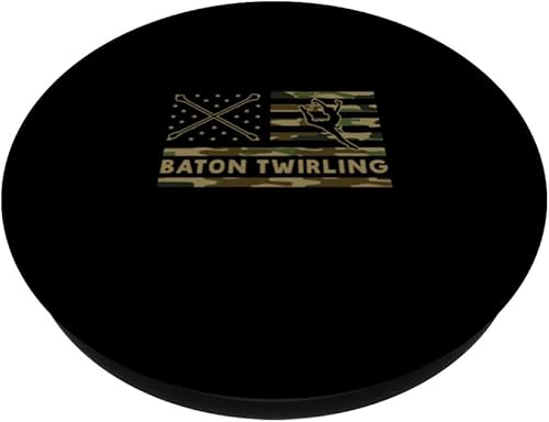 Miniatura 2 de Retro American Flag Baton Twirling Twirler Majorettes PopSockets Swappable PopGrip